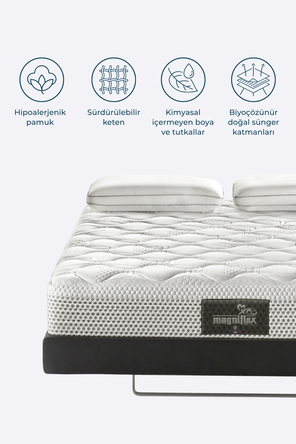Magniflex Massaggio Deluxe Ultra Ortopedik Mikro Masaj Etkili Memory Foam Yatak | Made in Italy