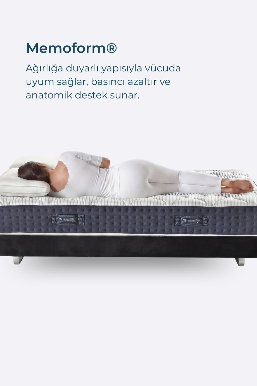 Magniflex Magnicool 10 Firm Memory Foam Yatak | 5 Bölgeli Destek | Serin Uyku Teknolojisi | Made in Italy