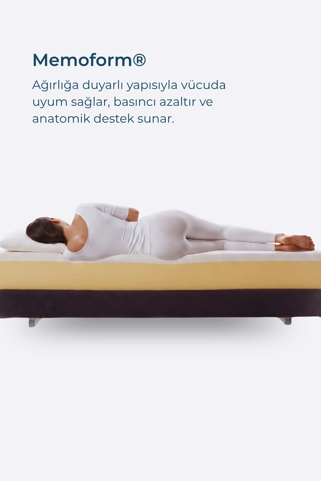 Magniflex Dolce Vita Dual 10 Ortopedik Memory Foam Yatak | Çiftler İçin Dual Core Konfor | Made in Italy